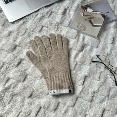 Téli koreai új Candy színű hasított ujjú kesztyűk női téli kötött kesztyűk meleg Kawaii kesztyűk nőknek