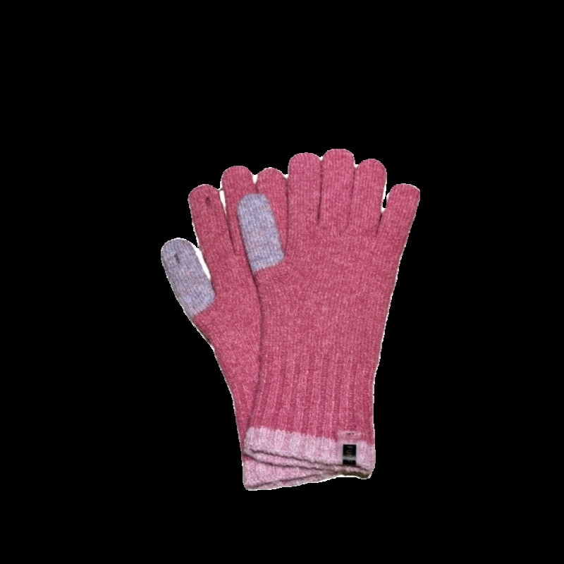 Ziemas skārienekrāna cimdi spēlēšanai ar tālruni sievietēm kontrastējošā krāsā, biezi silti, adīti cimdi dūraiņi, cimdi sievietēm