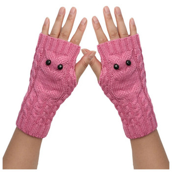 Дамски топли ръкавици Зимни ръкавици Ръкавици Плетене на една кука Плетене на ръкавици от изкуствена вълна Топли ръкавици без пръсти Усукани ръкавици Коледни подаръци