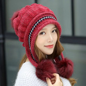 Χειμερινό Καπέλο Γυναικείο Καπέλο Beanie με Φλις Επένδυση Ανδρικό Γυναικείο Πλεκτό Χειμωνιάτικο Καπέλο για Γυναικεία Μάλλινα Χοντρά Ζεστά Καπέλα