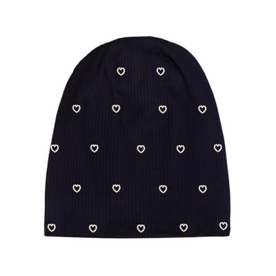 Geebro Női Többszínű Bordás Pearl Star koponyák Beanie Hétköznapi kötött Puha Design Tömör masni Szív Kalapok Női Slouchy Kalap