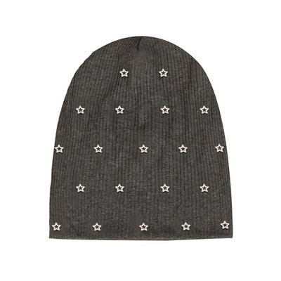 Geebro Női Többszínű Bordás Pearl Star koponyák Beanie Hétköznapi kötött Puha Design Tömör masni Szív Kalapok Női Slouchy Kalap