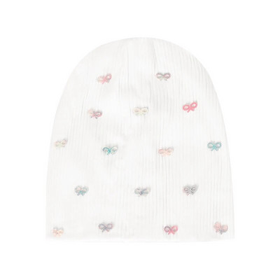 Geebro Női Többszínű Bordás Pearl Star koponyák Beanie Hétköznapi kötött Puha Design Tömör masni Szív Kalapok Női Slouchy Kalap