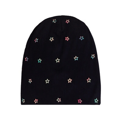Geebro Női Többszínű Bordás Pearl Star koponyák Beanie Hétköznapi kötött Puha Design Tömör masni Szív Kalapok Női Slouchy Kalap