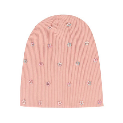 Geebro Női Többszínű Bordás Pearl Star koponyák Beanie Hétköznapi kötött Puha Design Tömör masni Szív Kalapok Női Slouchy Kalap