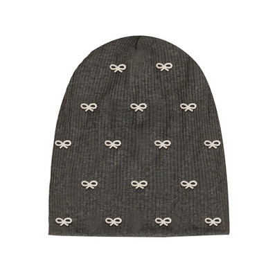 Geebro Női Többszínű Bordás Pearl Star koponyák Beanie Hétköznapi kötött Puha Design Tömör masni Szív Kalapok Női Slouchy Kalap