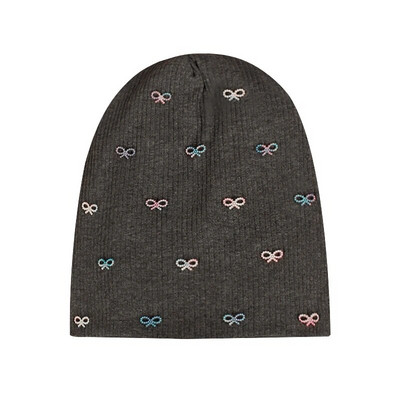 Geebro Női Többszínű Bordás Pearl Star koponyák Beanie Hétköznapi kötött Puha Design Tömör masni Szív Kalapok Női Slouchy Kalap