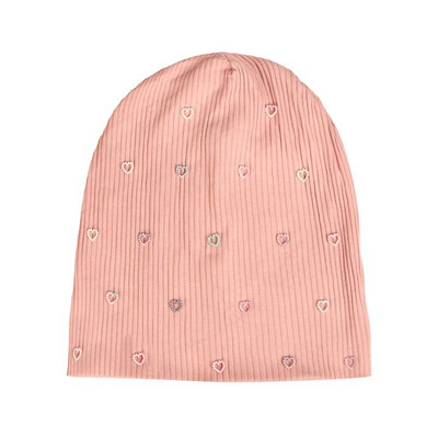Geebro Női Többszínű Bordás Pearl Star koponyák Beanie Hétköznapi kötött Puha Design Tömör masni Szív Kalapok Női Slouchy Kalap
