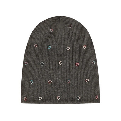 Geebro Női Többszínű Bordás Pearl Star koponyák Beanie Hétköznapi kötött Puha Design Tömör masni Szív Kalapok Női Slouchy Kalap