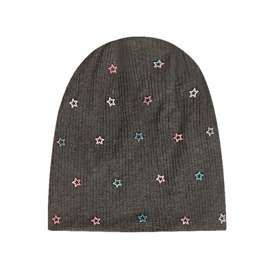 Geebro Női Többszínű Bordás Pearl Star koponyák Beanie Hétköznapi kötött Puha Design Tömör masni Szív Kalapok Női Slouchy Kalap