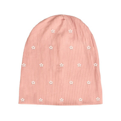 Geebro Női Többszínű Bordás Pearl Star koponyák Beanie Hétköznapi kötött Puha Design Tömör masni Szív Kalapok Női Slouchy Kalap