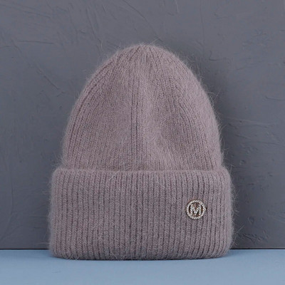 Ženska zimska kapa Zimske kape od pravog zečjeg krzna za žene Modne tople kape s kapama Ženska jednobojna kapa za odrasle