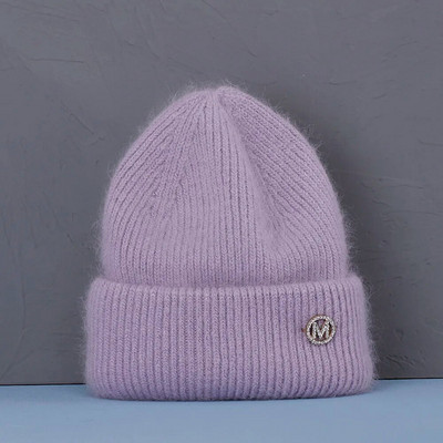 Ženska zimska kapa Zimske kape od pravog zečjeg krzna za žene Modne tople kape s kapama Ženska jednobojna kapa za odrasle