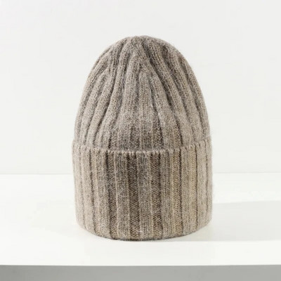 Jauna cieta truša kažokādas ziemas cepure sievietēm vilnas augstākās kvalitātes cepure Rudens pupiņas siltas pārsegs Skullies modes vāciņš dāvanu vairumtirdzniecība