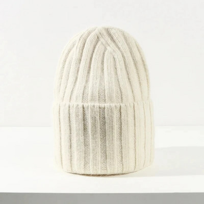 Jauna cieta truša kažokādas ziemas cepure sievietēm vilnas augstākās kvalitātes cepure Rudens pupiņas siltas pārsegs Skullies modes vāciņš dāvanu vairumtirdzniecība