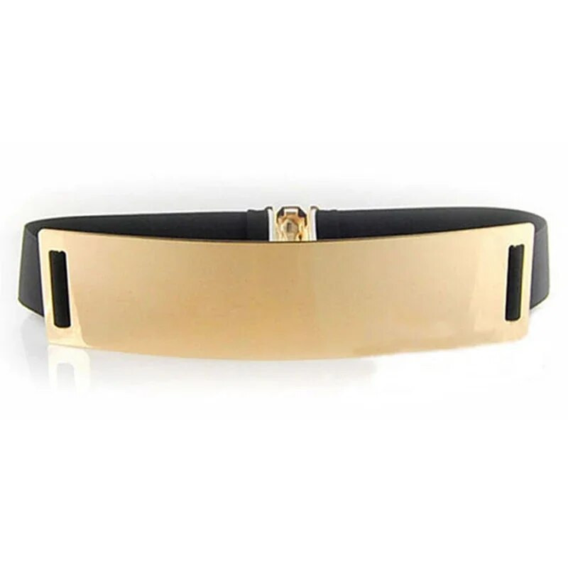Női Divattervező Övek Arany Ezüst Szín Femme Klassz rugalmas Ceinture széles öv Női Ruházati Kiegészítő Luxus derékpánt