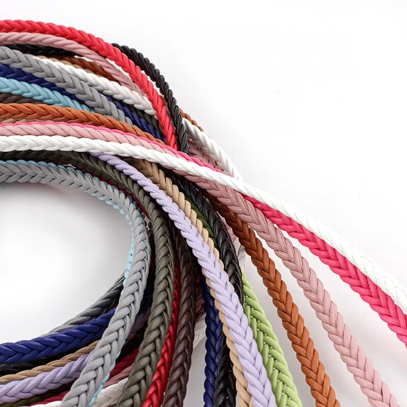 1tk Suvekleit Vöö Candy Värvus Punutis Vöö Mood Kootud vöörihmad Naistele Kleit Kanepi köis punutud vöö Naiste vööd