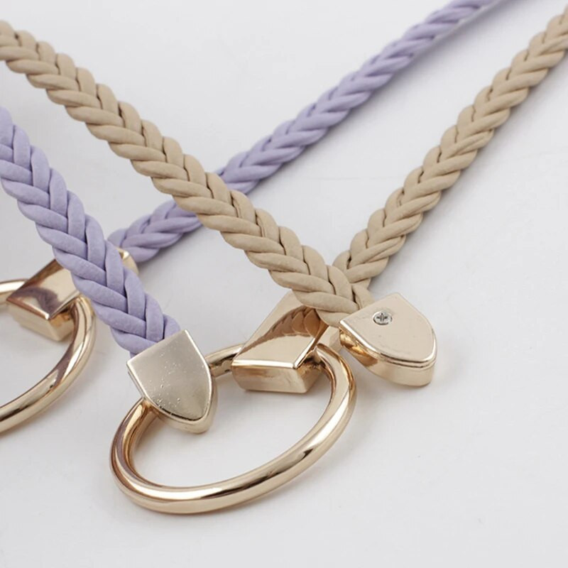 1tk Suvekleit Vöö Candy Värvus Punutis Vöö Mood Kootud vöörihmad Naistele Kleit Kanepi köis punutud vöö Naiste vööd