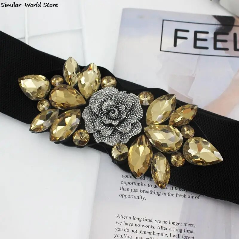 Ženski elastični pojas u obliku cvijeta ruže, ženski kaput, kaput, odjevni dodaci