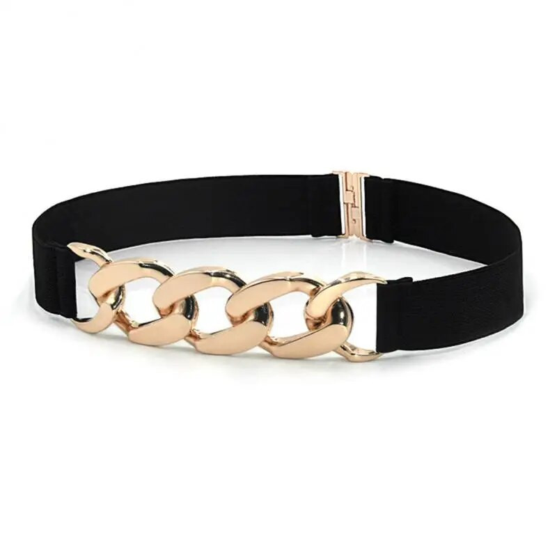 Elegáns elasztikus öv női láncöv arany ezüst márkájú öv női csípős derékpánt ruha kabát öv női ruházati kiegészítők