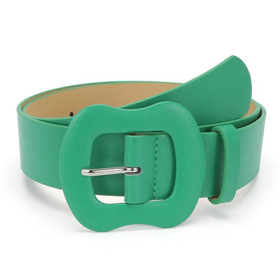 Modni novi 3,8 cm X 105 cm PU kožni ženski remen Tikva kopča Jednobojni ukrasni traperice Remen za haljine za žene Bijelo Crno Ružičasto