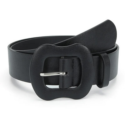 Modni novi 3,8 cm X 105 cm PU kožni ženski remen Tikva kopča Jednobojni ukrasni traperice Remen za haljine za žene Bijelo Crno Ružičasto