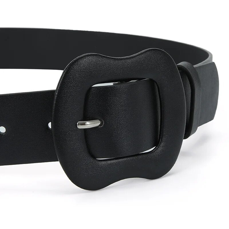 Modni novi 3,8 cm X 105 cm PU kožni ženski remen Tikva kopča Jednobojni ukrasni traperice Remen za haljine za žene Bijelo Crno Ružičasto