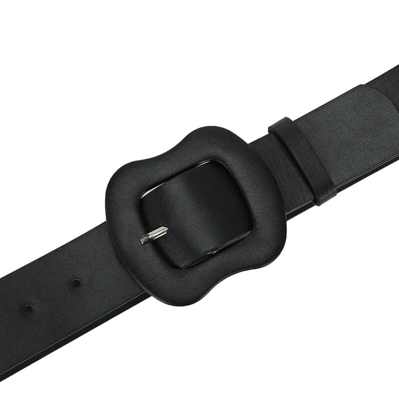 Modni novi 3,8 cm X 105 cm PU kožni ženski remen Tikva kopča Jednobojni ukrasni traperice Remen za haljine za žene Bijelo Crno Ružičasto