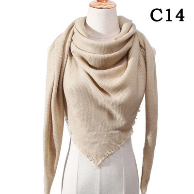 2022. Ženski šal Ležerni karirani šalovi od kašmira Ženski zimski šal i ogrtači Bandana Ženske pletene šalove s trokutastim okovratnikom