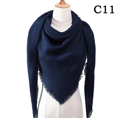 2022. Ženski šal Ležerni karirani šalovi od kašmira Ženski zimski šal i ogrtači Bandana Ženske pletene šalove s trokutastim okovratnikom