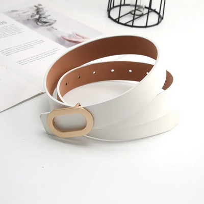 2021. aasta punkvalged nahast rihmad naiste disainitud vöörihmadele Kuldne metallist pandlaga rihm naistele Teksad Metsikud mustad naisterihmad