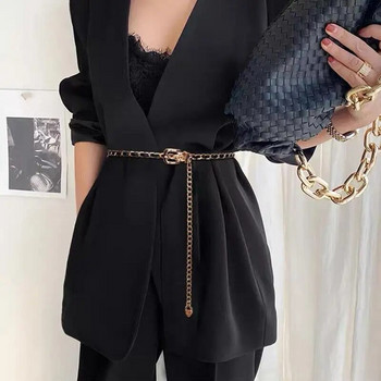 Μεταλλικές ζώνες με αλυσίδα για γυναίκες Ζώνες μέσης μακριά φούντα για κατάλληλο τζιν Κοστούμι Φόρεμα ζώνη μέσης Luxury brand Designer αλυσίδα μέσης