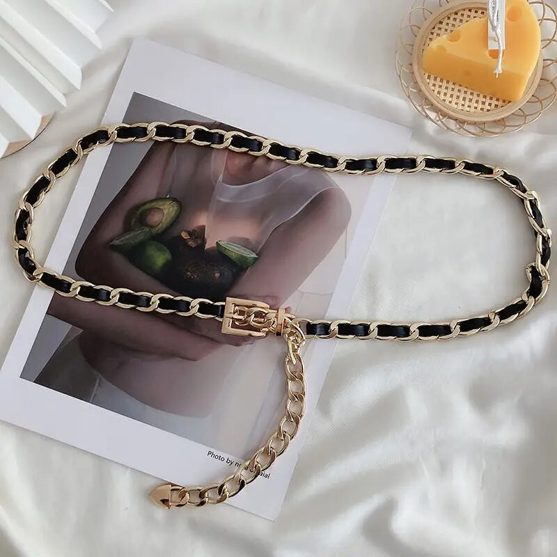 Metāla ķēdes jostas sievietēm jostasvietas, garš pušķis piemērotiem džinsiem, tērpiem, kleitām, jostasvietas jostas Luksusa zīmola dizainera jostas ķēde