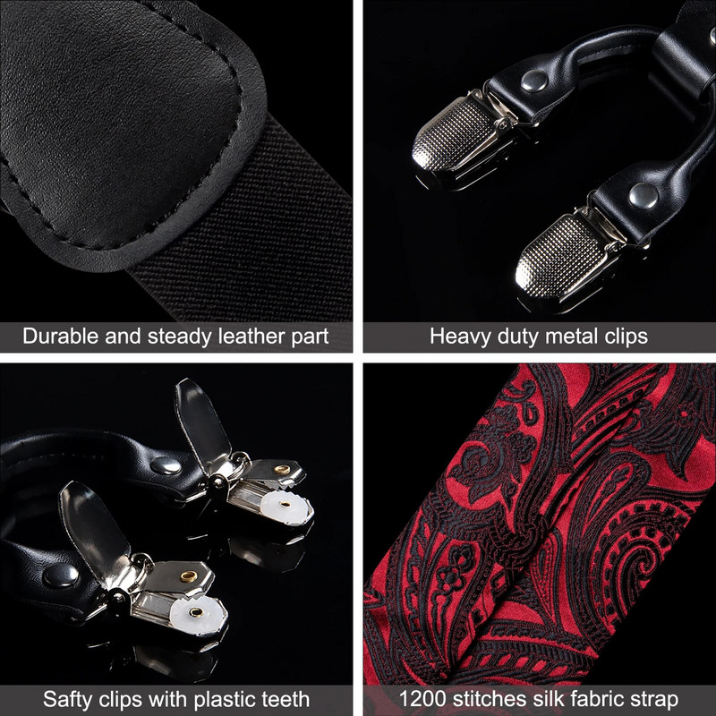 Állítható merevítők Férfi Divat Selyem Férfi Harisnyatartó Csokornyakkendő Zseb Négyzet Bross 3,5cm Széles Elasztikus Férfi Mandzsettagombok Ing dekor