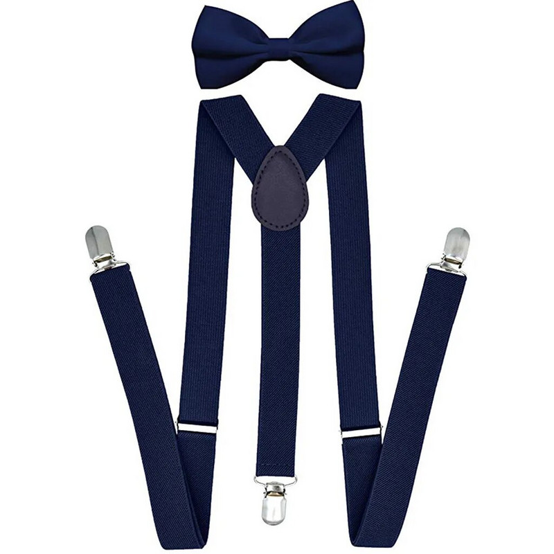 Tregeri Muškarci Komplet leptir mašna Dječaci Žene Odrasli Tregeri Podesiva elastična leptir mašna Kopca za hlače Naramenice Trake za remen Treger WY