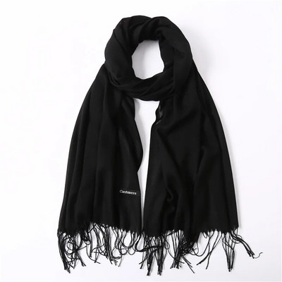 Karstas 2022. gada vasaras šalles sievietēm Šalles un aptinumi Modes Solid Sieviešu Hidžabs Stoles Pashmina Winter Cashmere Foulard