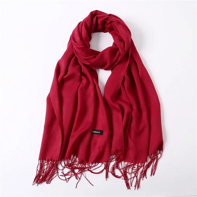 Karstas 2022. gada vasaras šalles sievietēm Šalles un aptinumi Modes Solid Sieviešu Hidžabs Stoles Pashmina Winter Cashmere Foulard