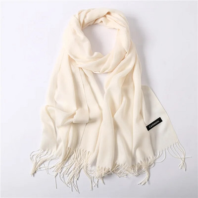 Karstas 2022. gada vasaras šalles sievietēm Šalles un aptinumi Modes Solid Sieviešu Hidžabs Stoles Pashmina Winter Cashmere Foulard