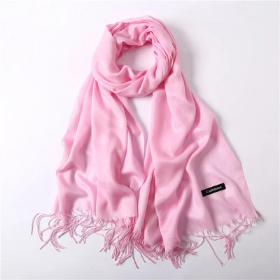 Karstas 2022. gada vasaras šalles sievietēm Šalles un aptinumi Modes Solid Sieviešu Hidžabs Stoles Pashmina Winter Cashmere Foulard