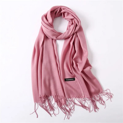 Karstas 2022. gada vasaras šalles sievietēm Šalles un aptinumi Modes Solid Sieviešu Hidžabs Stoles Pashmina Winter Cashmere Foulard
