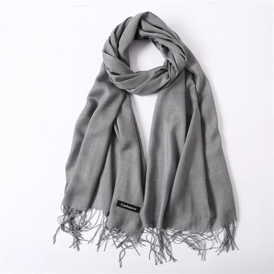 Karstas 2022. gada vasaras šalles sievietēm Šalles un aptinumi Modes Solid Sieviešu Hidžabs Stoles Pashmina Winter Cashmere Foulard
