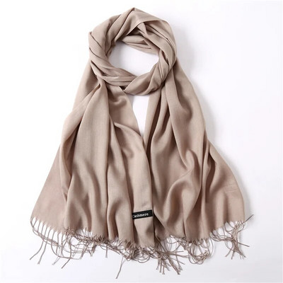 Karstas 2022. gada vasaras šalles sievietēm Šalles un aptinumi Modes Solid Sieviešu Hidžabs Stoles Pashmina Winter Cashmere Foulard
