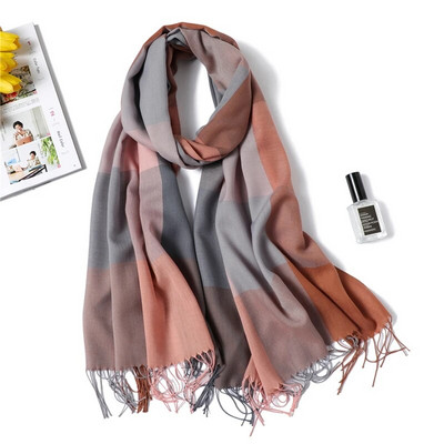 2022-es luxus női kockás sál Kasmír bojt sálak Női kendők Foulard Divat Lady Hidzsáb fejborítások Pashmina Bufanda