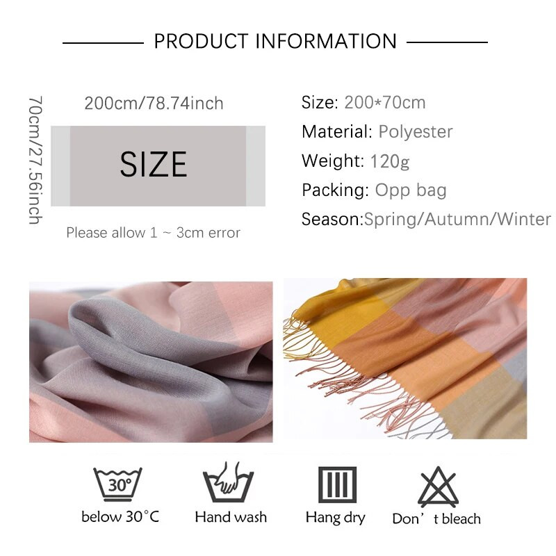 2022-es luxus női kockás sál Kasmír bojt sálak Női kendők Foulard Divat Lady Hidzsáb fejborítások Pashmina Bufanda