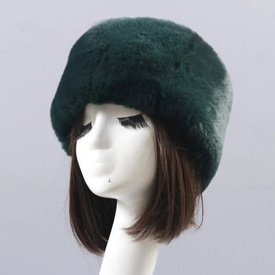 Ženska kapa od umjetnog krzna, zimska, topla, leopard, plišana ruska skijaška kapa, grijač za uši