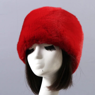 Ženska kapa od umjetnog krzna, zimska, topla, leopard, plišana ruska skijaška kapa, grijač za uši