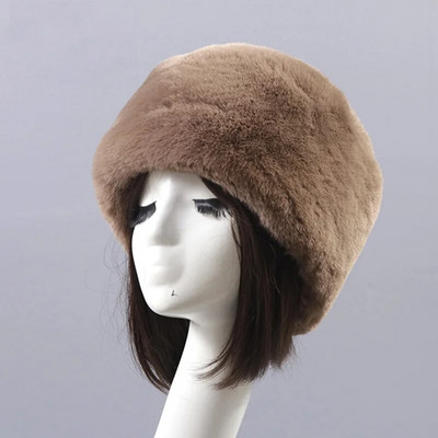 Ženska kapa od umjetnog krzna, zimska, topla, leopard, plišana ruska skijaška kapa, grijač za uši