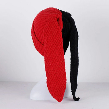 2023 Συνδυάζοντας χρώματα Πλεκτό καπέλο με αυτιά κουνελιού Σχέδιο προσωπικότητας Μόδα καπέλο Ανδρικά Γυναικεία Χαριτωμένο ζεστό καπέλο φθινοπώρου και χειμώνα