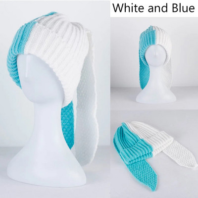 2023 Boje spajanja Pletena kapa s zečjim ušima Niche Design Personality Modna kapa Muškarci Žene Slatka topla jesenska i zimska kapa za plimu