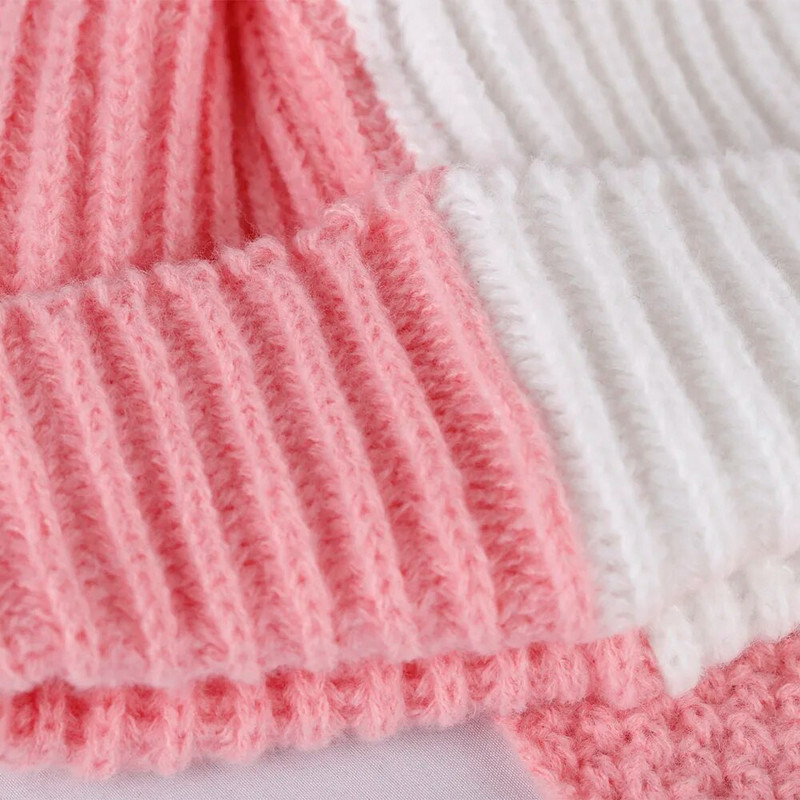 2023 Boje spajanja Pletena kapa s zečjim ušima Niche Design Personality Modna kapa Muškarci Žene Slatka topla jesenska i zimska kapa za plimu